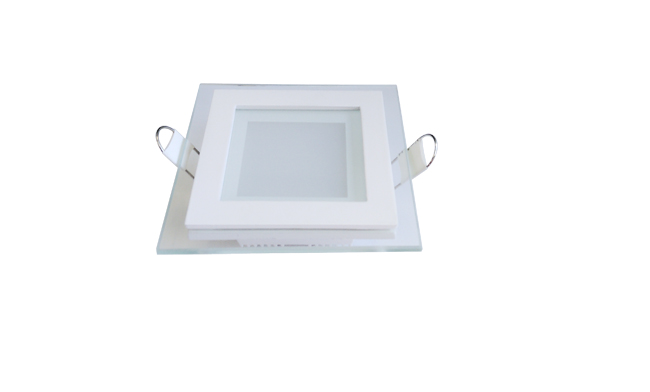 玻璃LED面板燈 6W 方形 開孔85X85mm 白光中性光黃光
